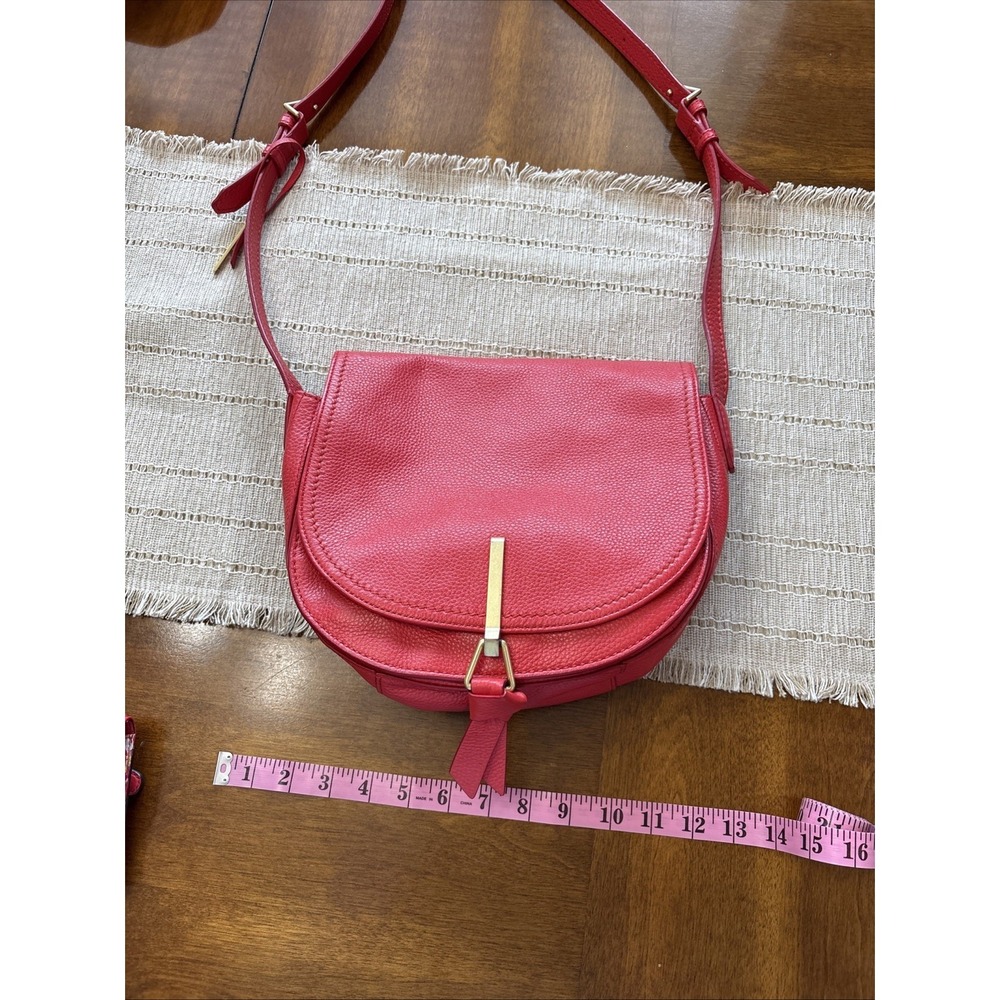 Vera Bradley Leather Carson Saddle Crossbody Bag Canyon Sunset Red Resort Cruise - Picture 2 of 16